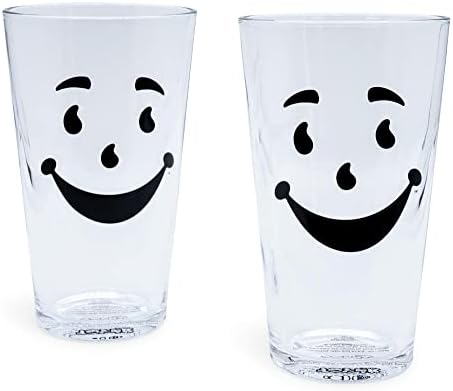 Toynk Kool-Aid Man 16-Ounce Pint Glasses, Set of 2